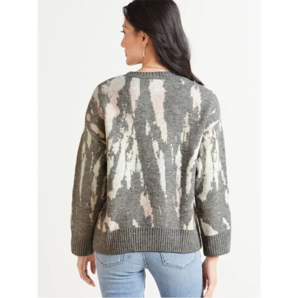 Rails Virgo Tie Dye Grey Pink Pullover Long Sleeve Crew Neck Jumper Sweater XL - Picture 4 of 12